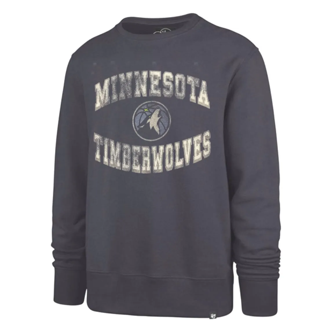 Minnesota Timberwolves '47 Brand Navy Union Arch Crewneck