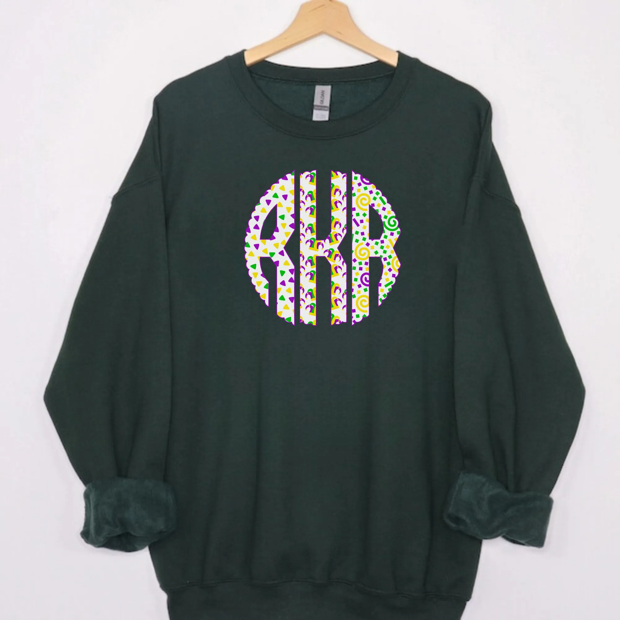 Monogram Mardi Gras Sweatshirt for Women