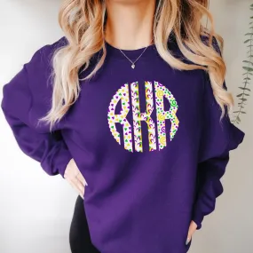 Monogram Mardi Gras Sweatshirt for Women