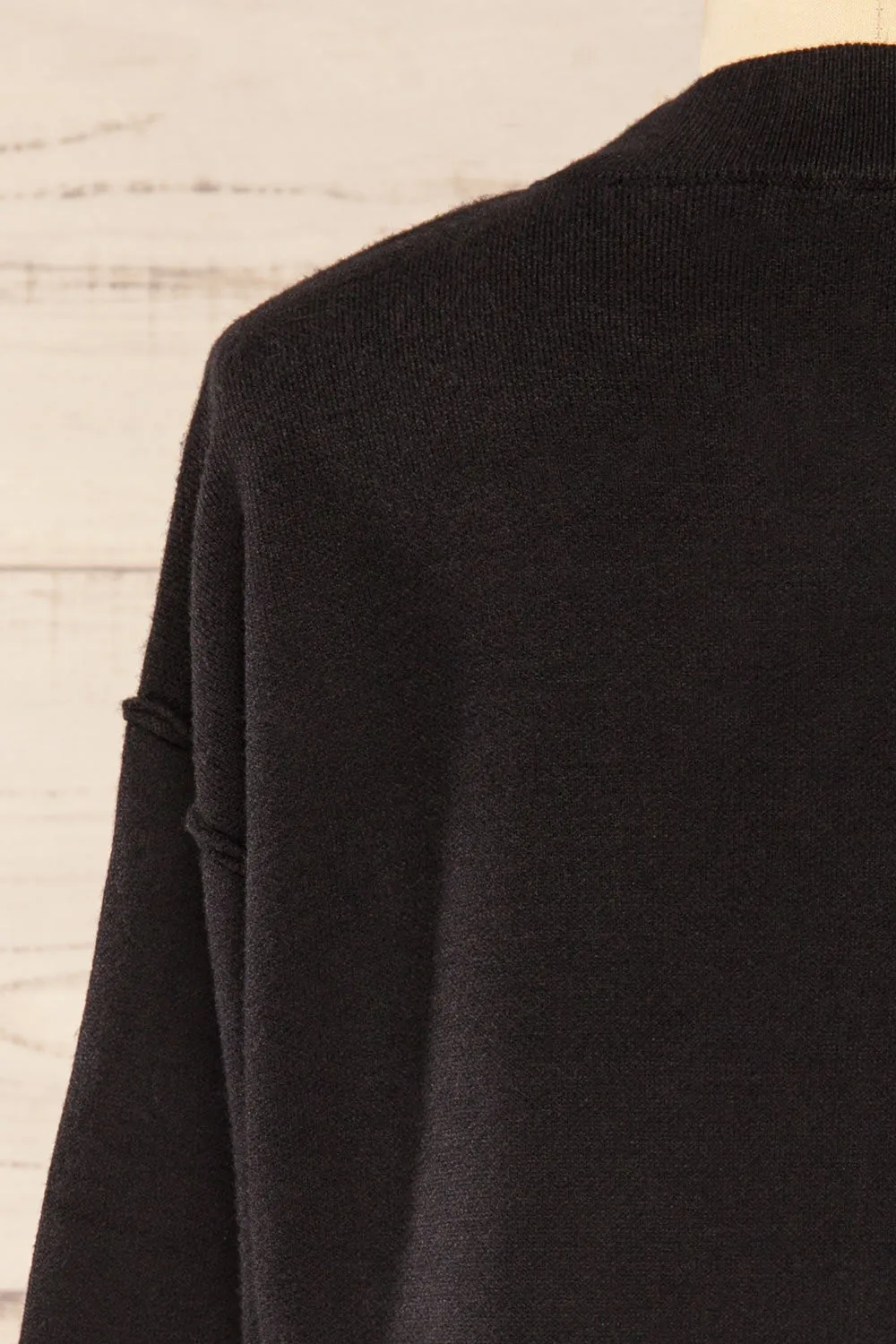 Monterrey Black | Knit Crewneck w/ Ribbed Details