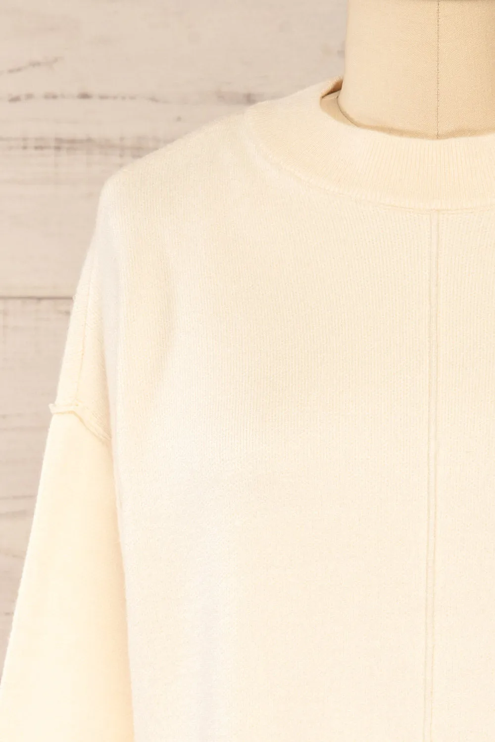 Monterrey Ivory | Knit Crewneck w/ Ribbed Details