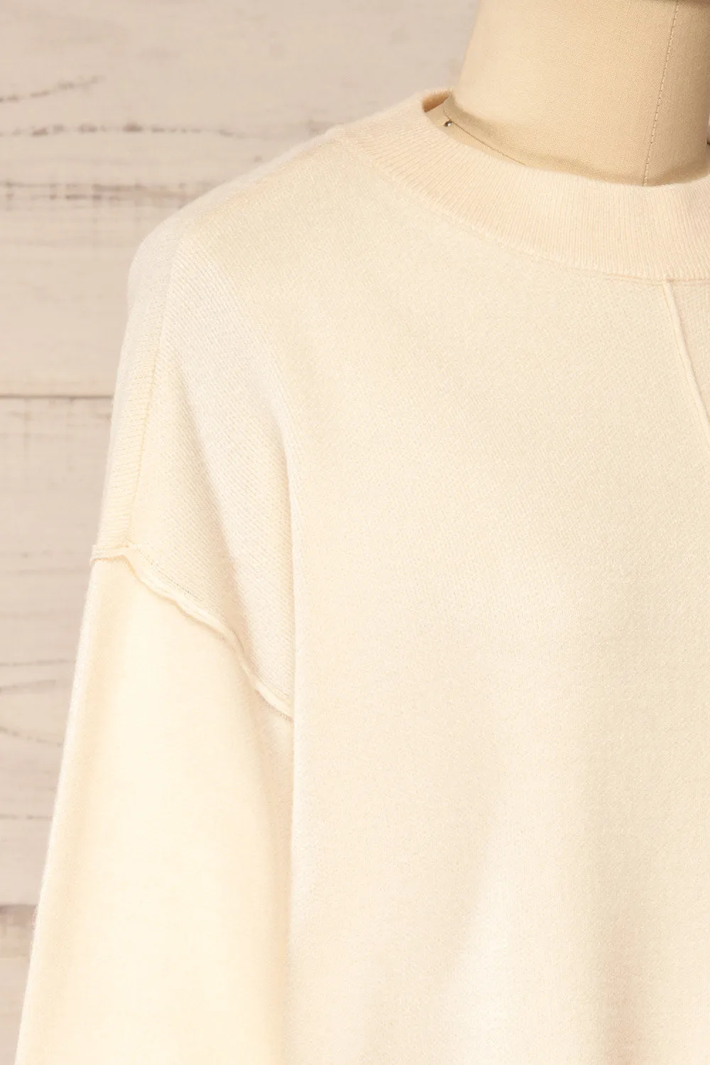 Monterrey Ivory | Knit Crewneck w/ Ribbed Details