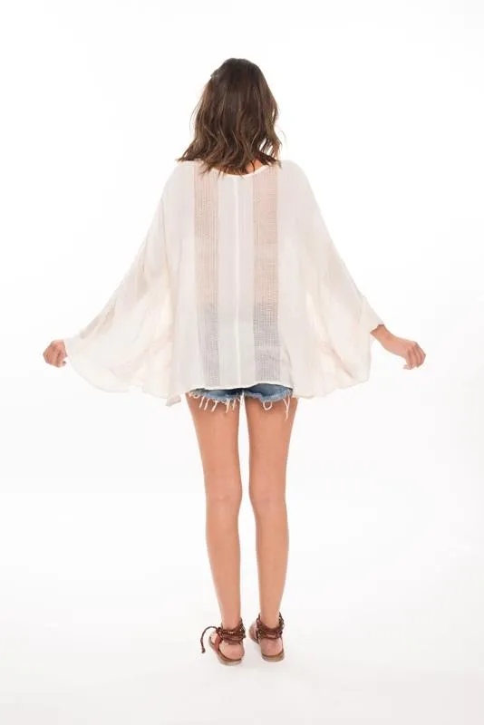 Muche et Muchette Paradise crop poncho one size crepe 816pd