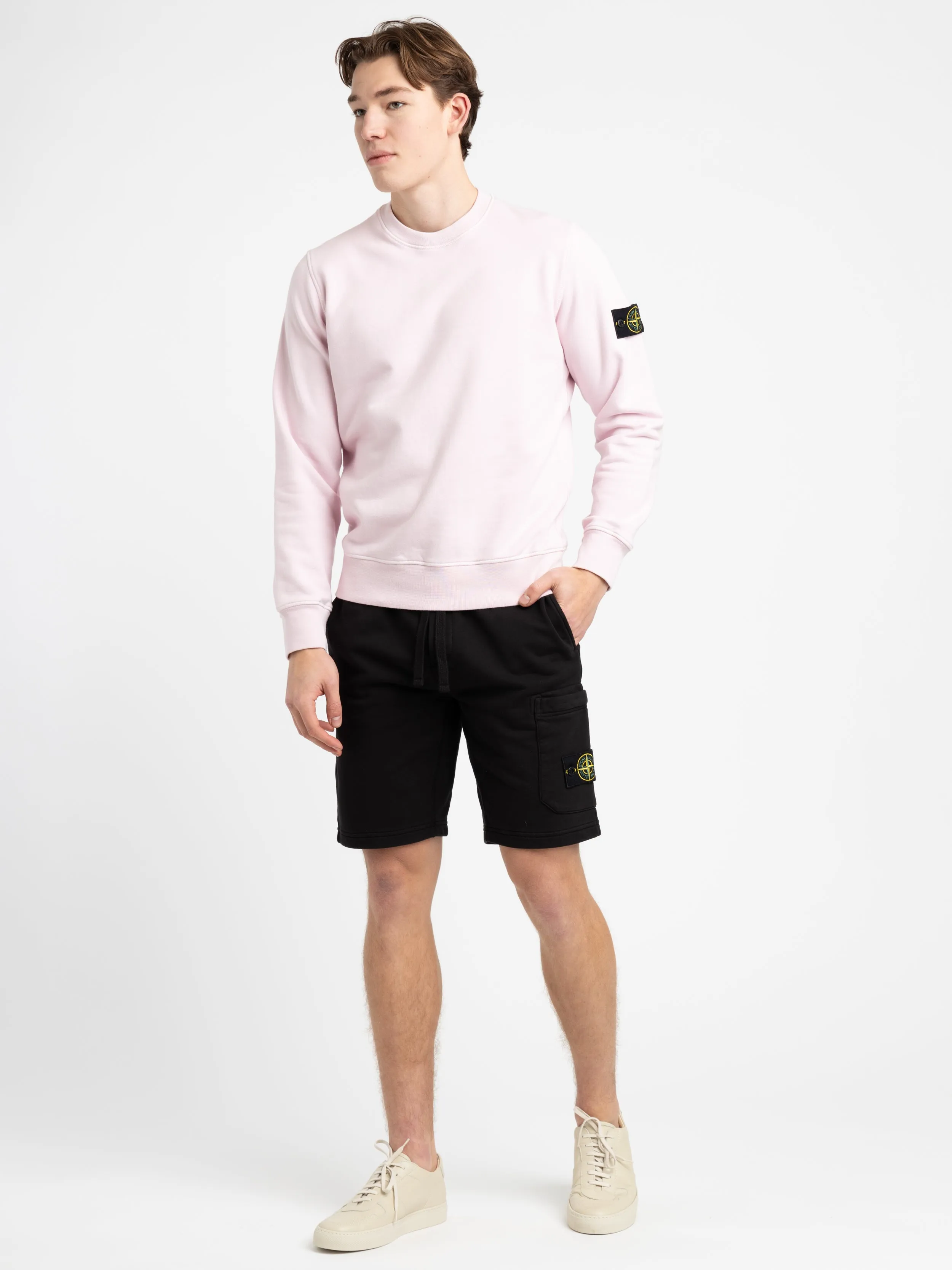 Muted Pink Cotton Crewneck Sweatshirt