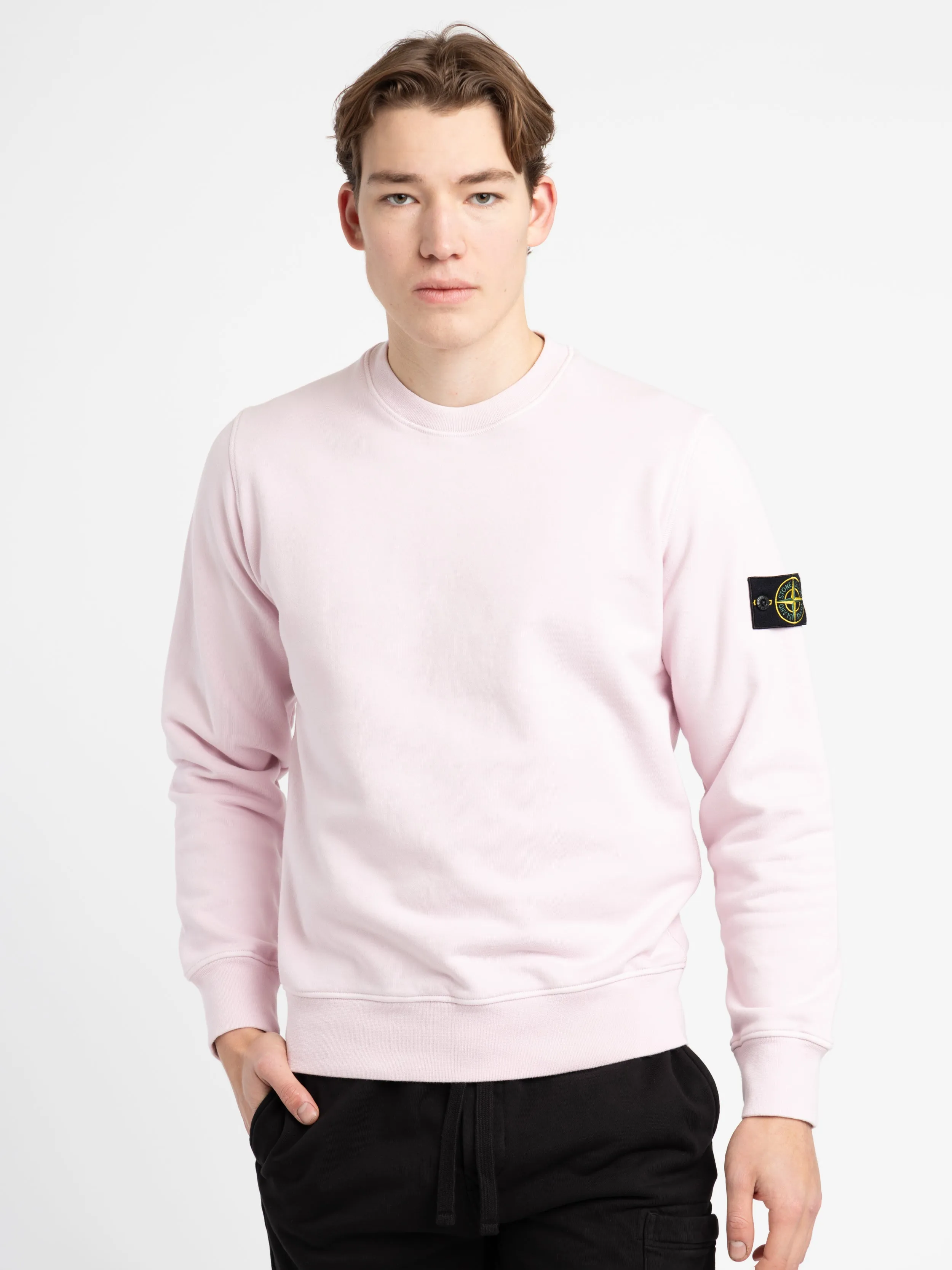 Muted Pink Cotton Crewneck Sweatshirt