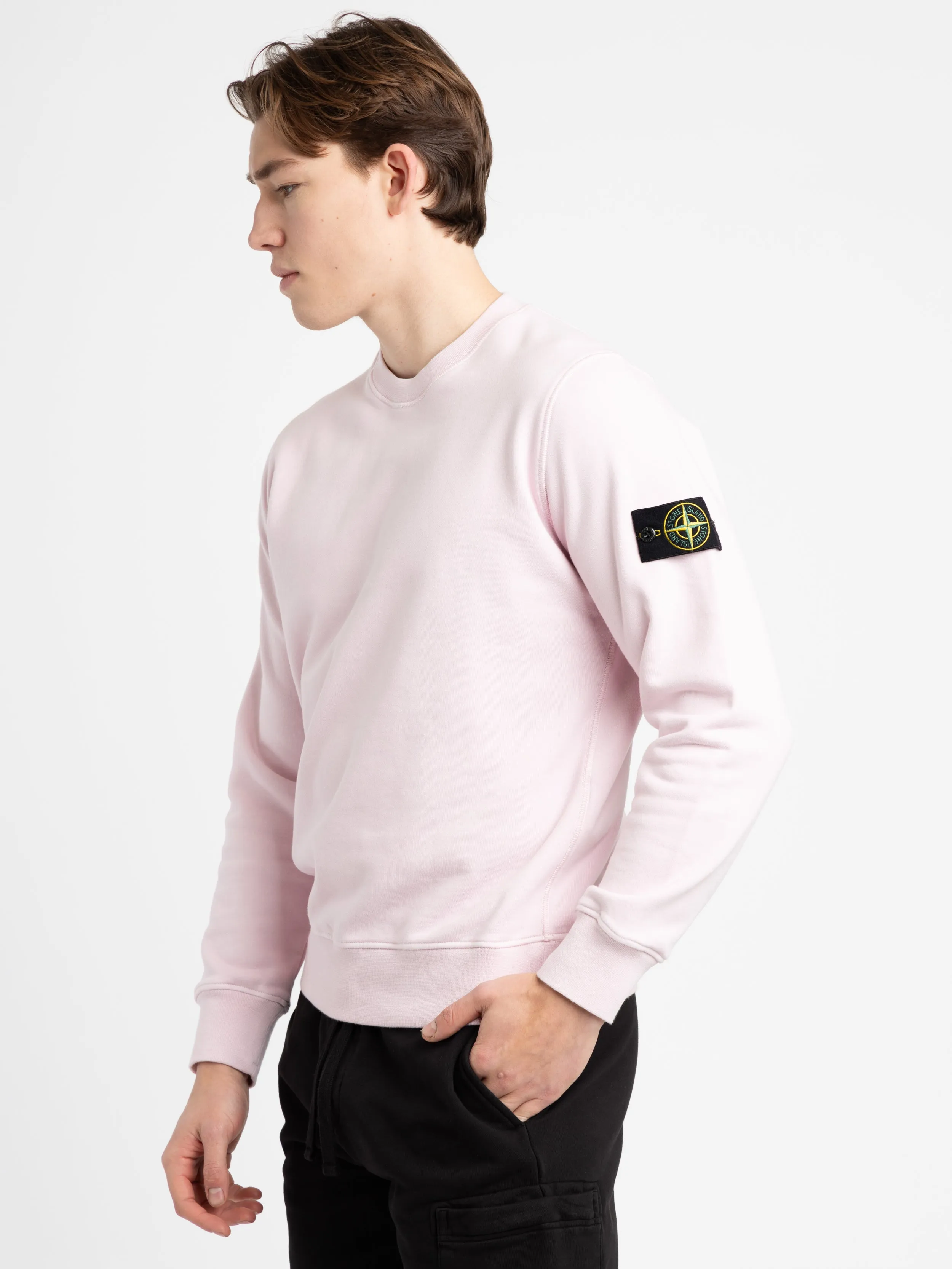 Muted Pink Cotton Crewneck Sweatshirt