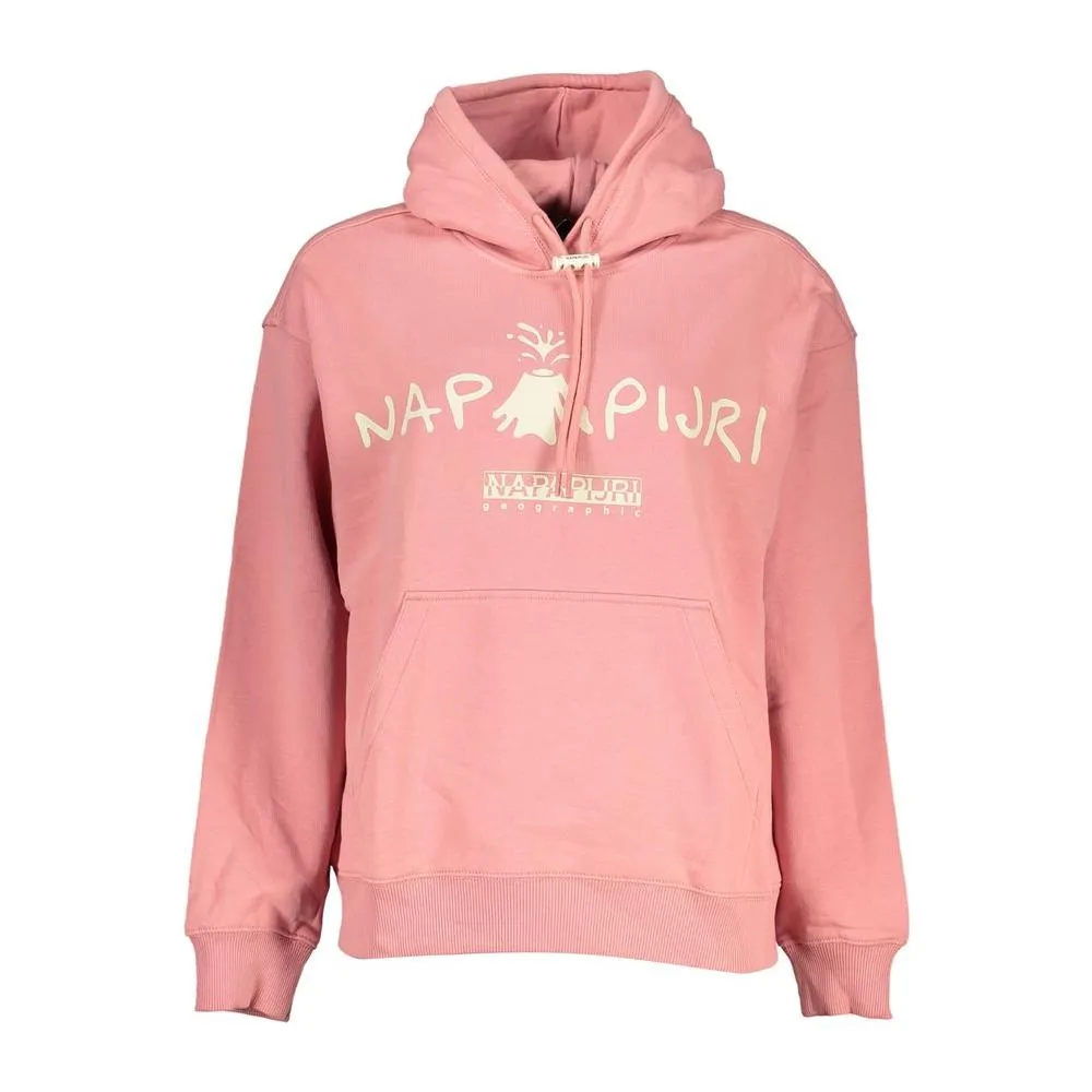 Napapijri Chic Pink Hooded Cotton Sweatshirt