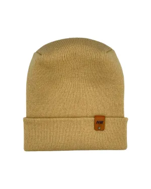 NEW HAAKWEAR Theta-Stitch Cuffed Beanie - Designed and Made in USA (Patent Pending Design) - Dune Beige