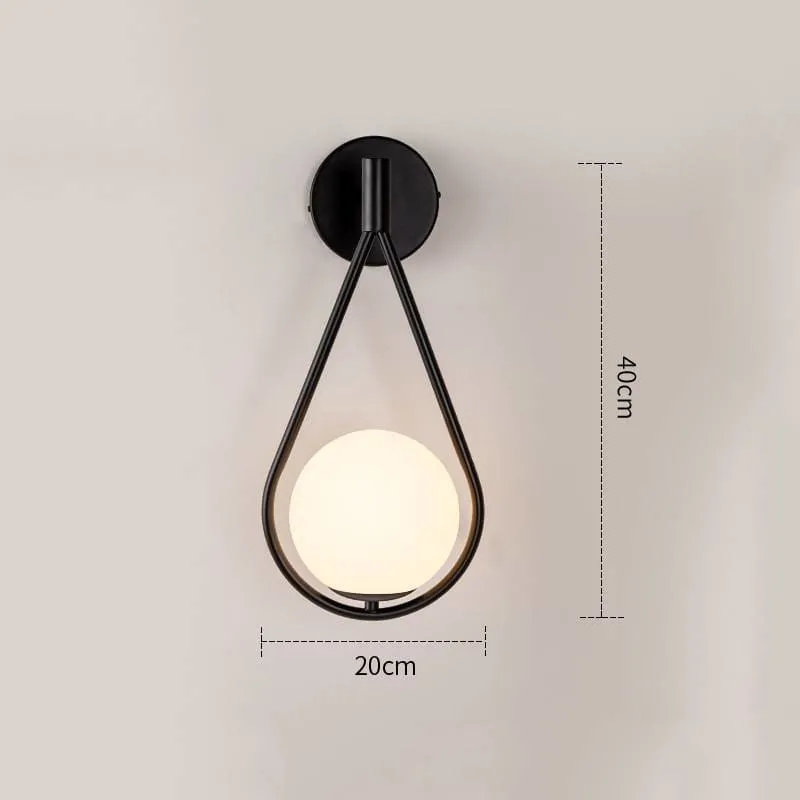 Nordic Minimalist LED Glass Ball Wall Lamp