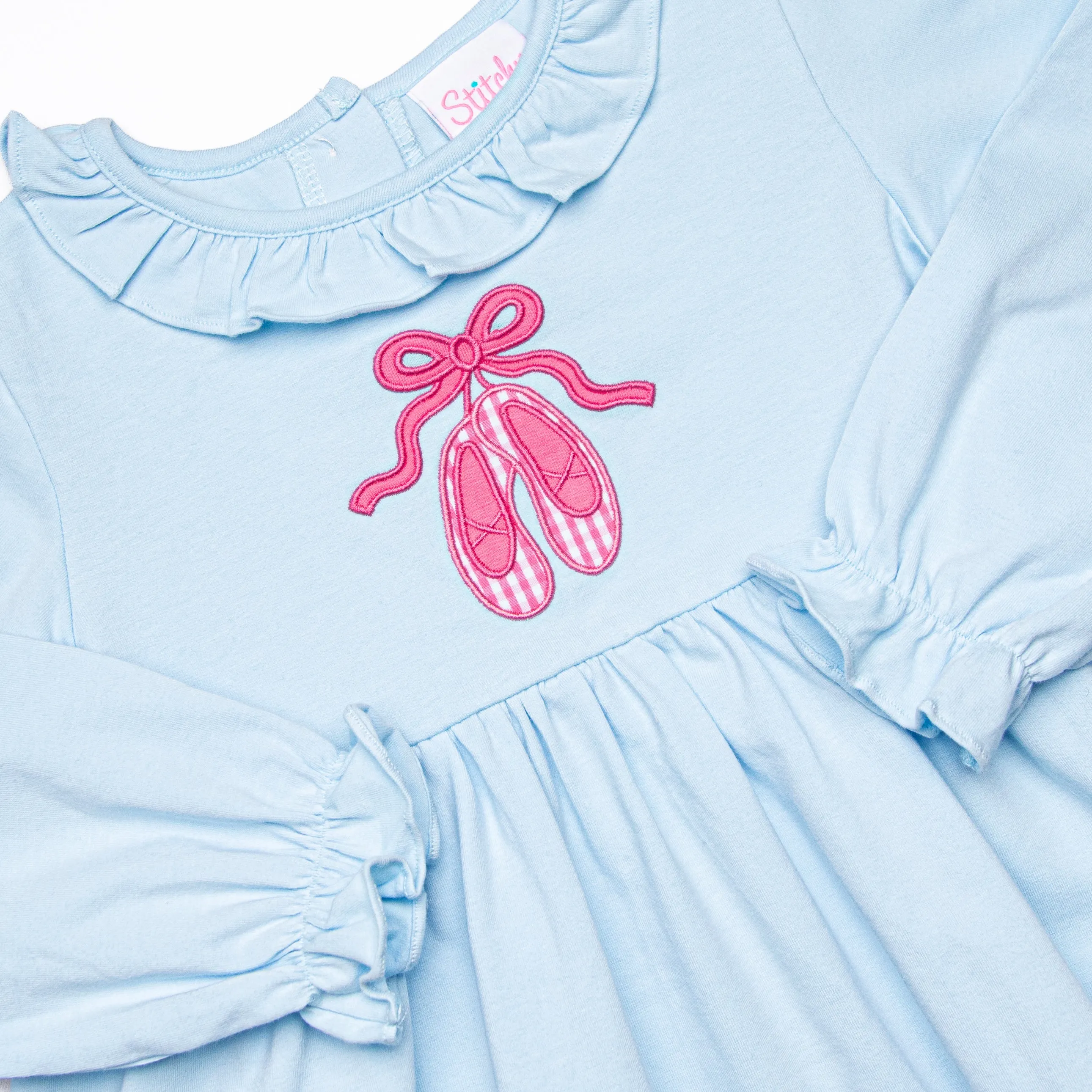 On Pointe Applique Dress, Blue