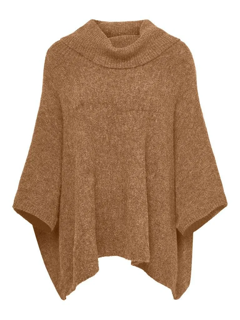 Only Stay - Rollneck strik poncho