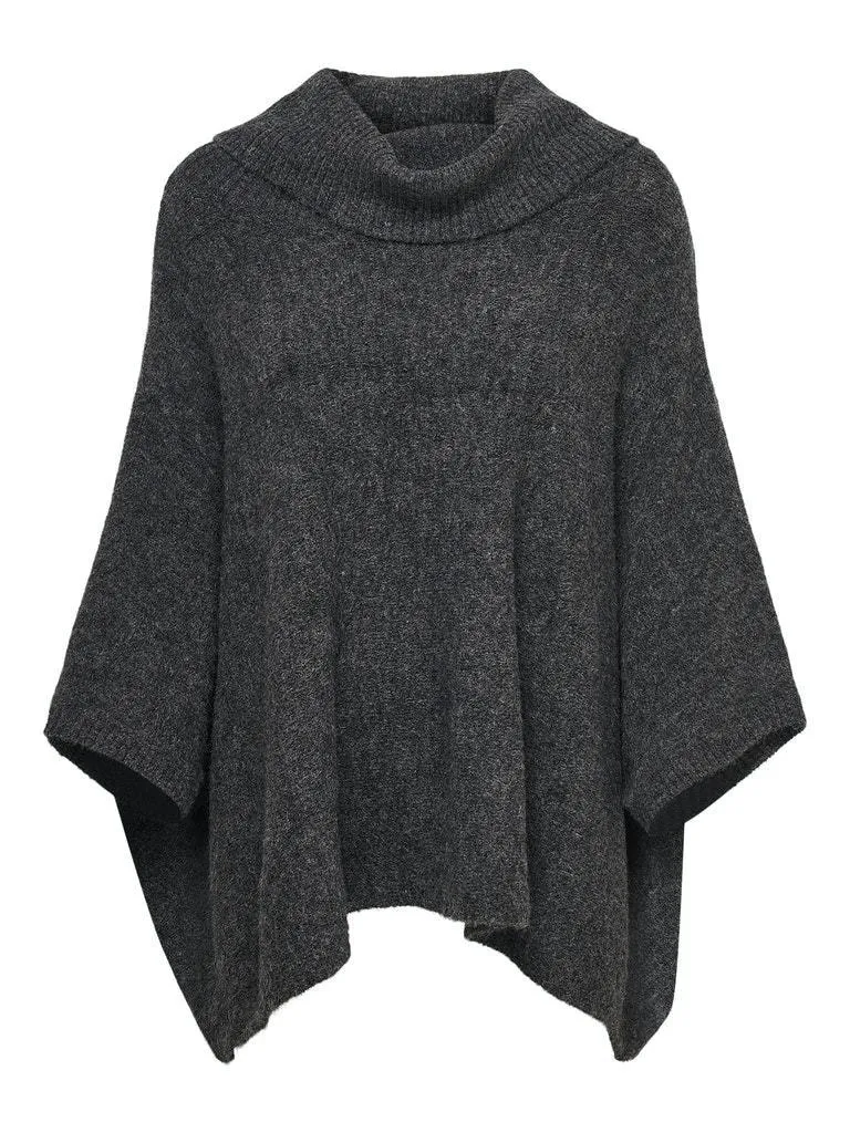 Only Stay - Rollneck strik poncho