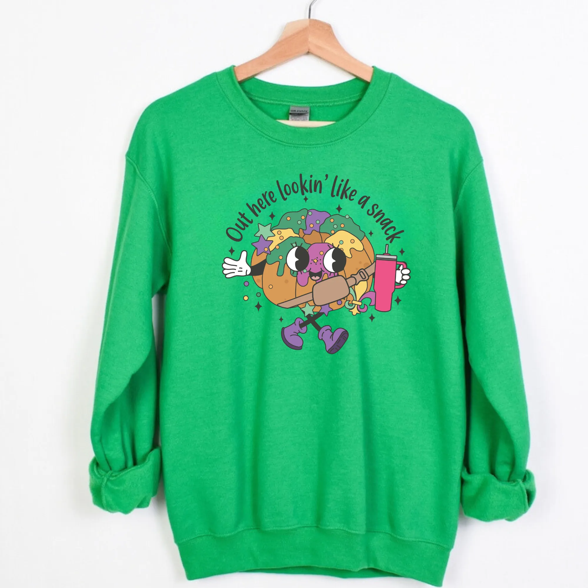 Out Here Lookin' Like A Snack | King Cake Sweatshirt