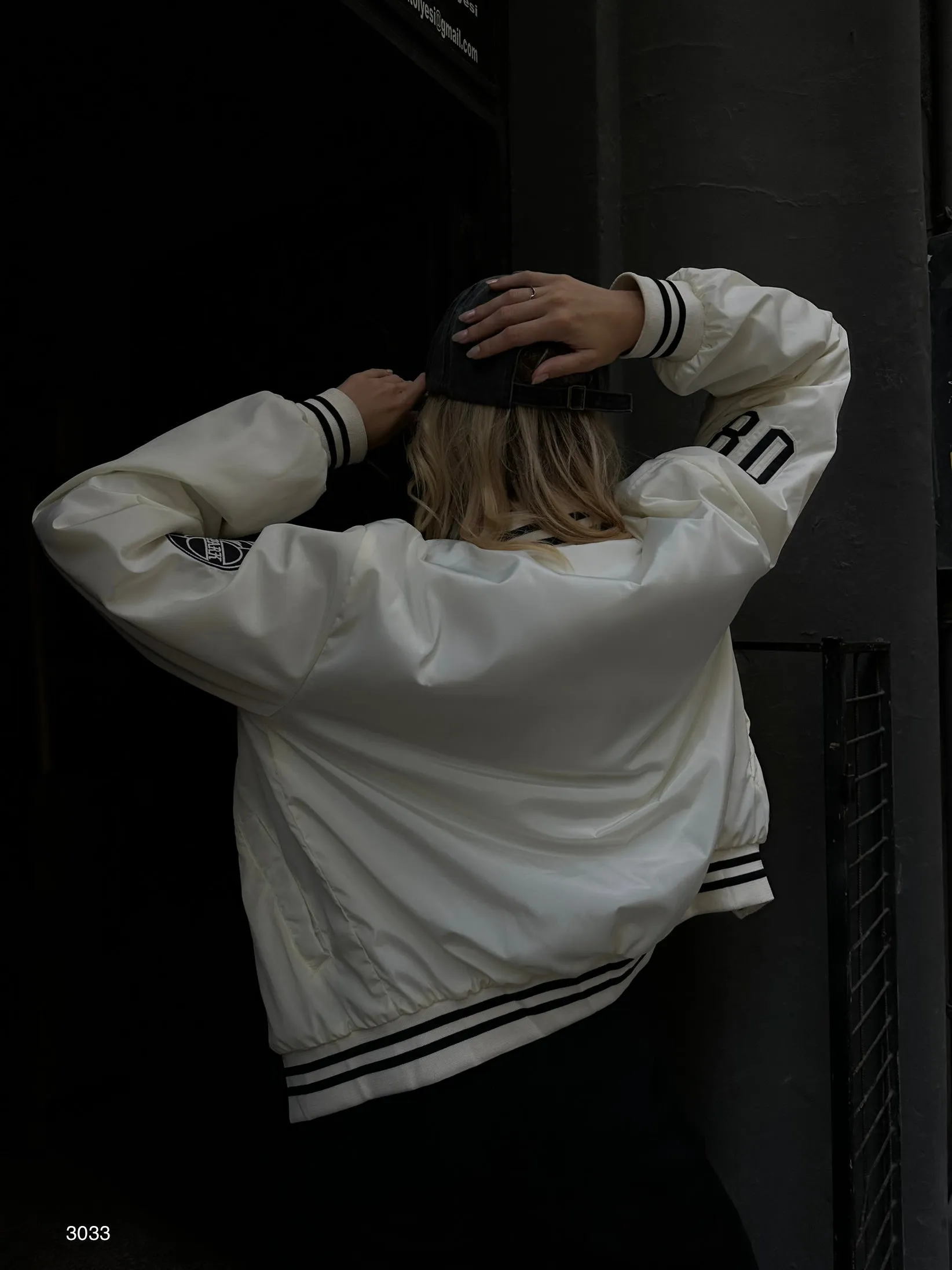 Oversize Embroidered College Jacket