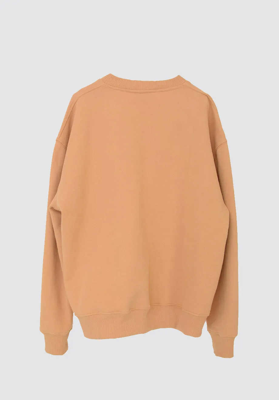 Oversized V-neck Sweatshirt | Caramel