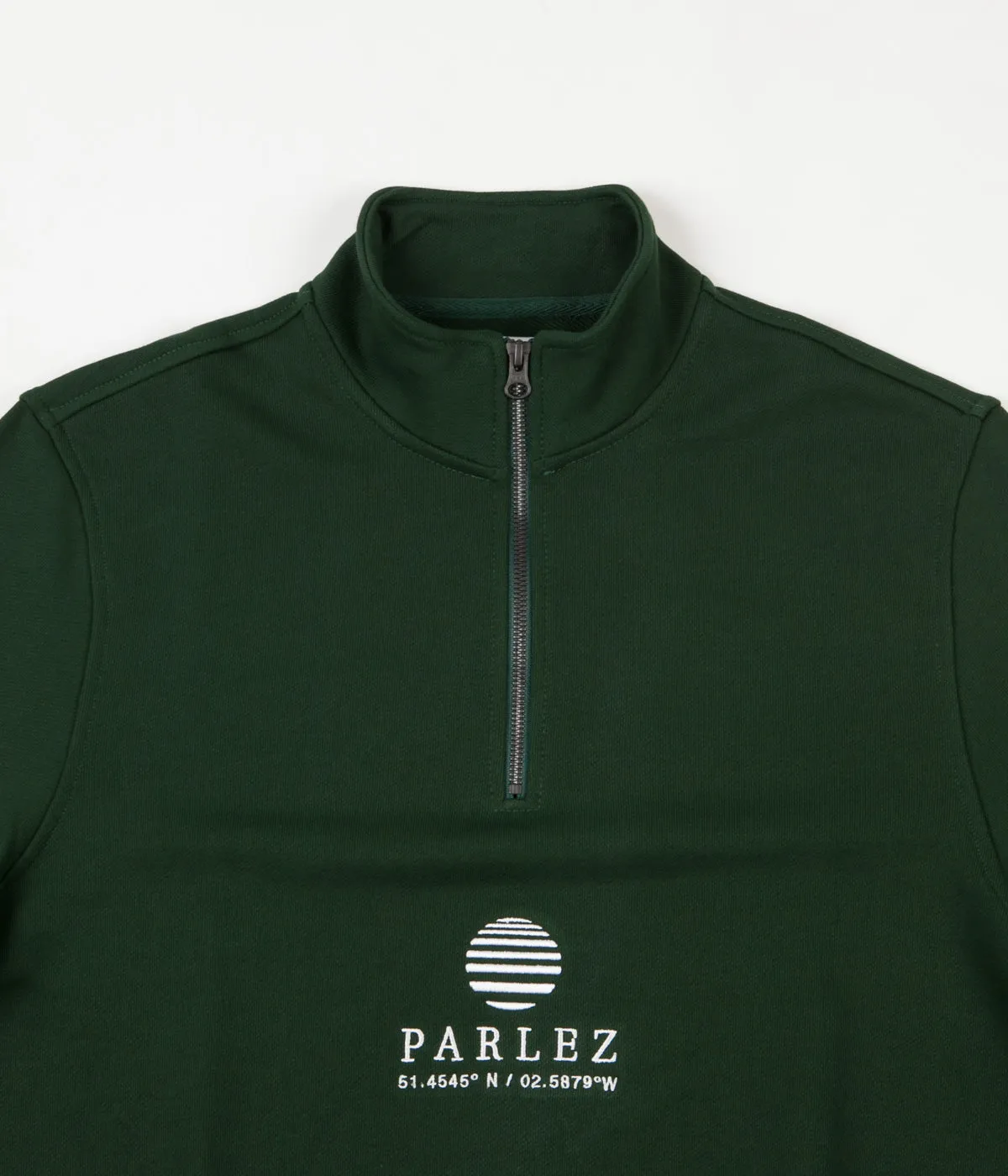 Parlez Purcel 1/4 Zip Sweatshirt - Forest