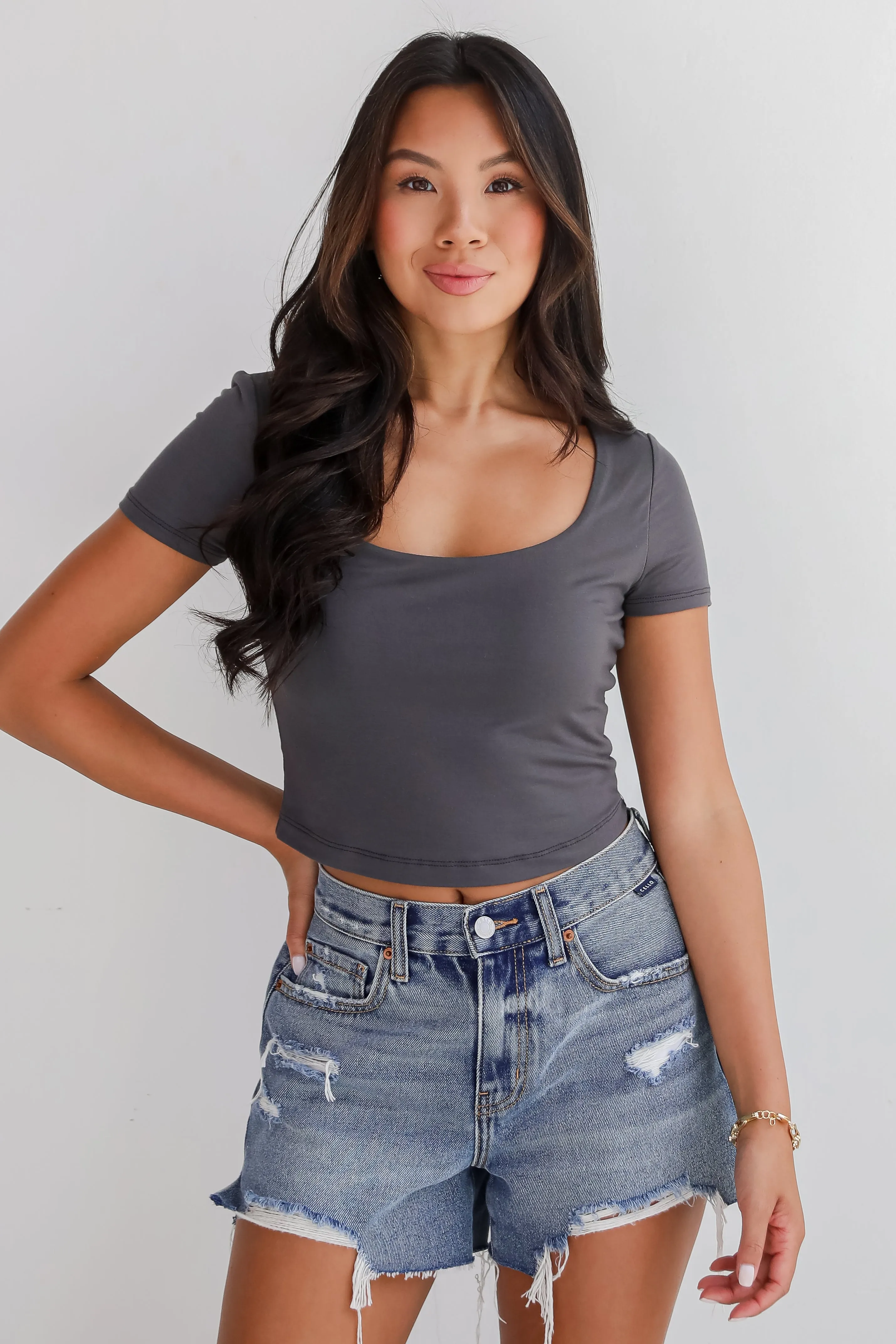 Penelope Everyday Cropped Tee - DU DEAL