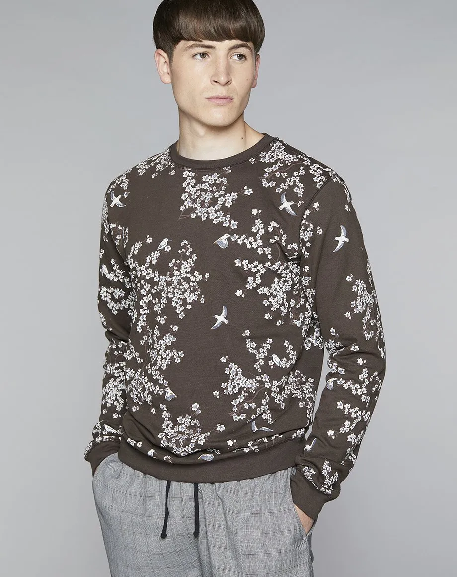 PERETTE MENS SWEATSHIRT | BLACK / OLIVE