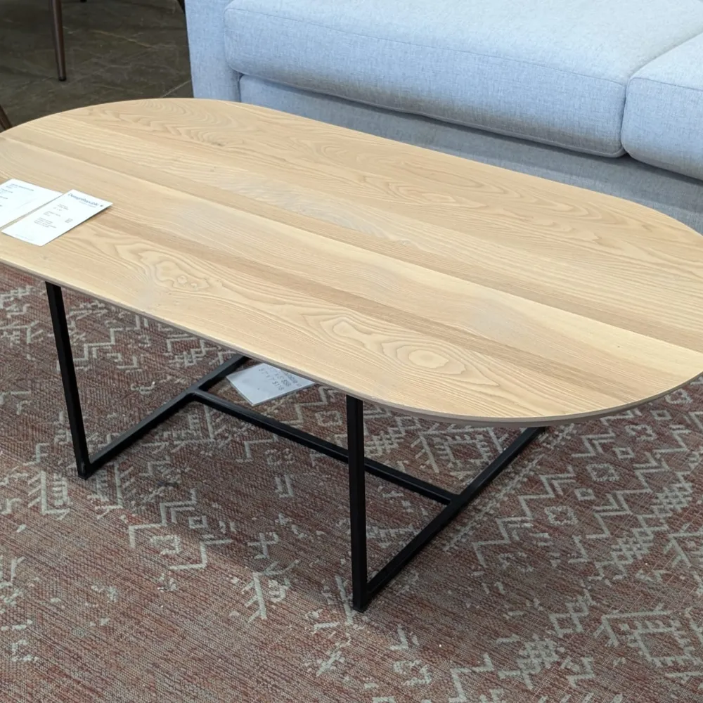 Pill Shaped Ash Coffee Table - Floor Model