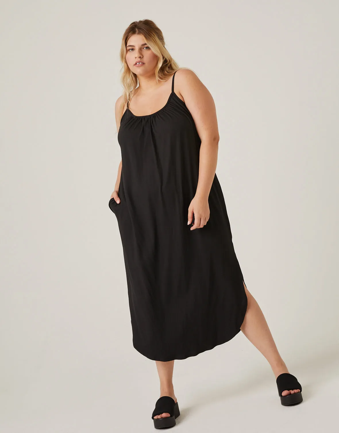 Plus Size Flowy Knit Tank Dress