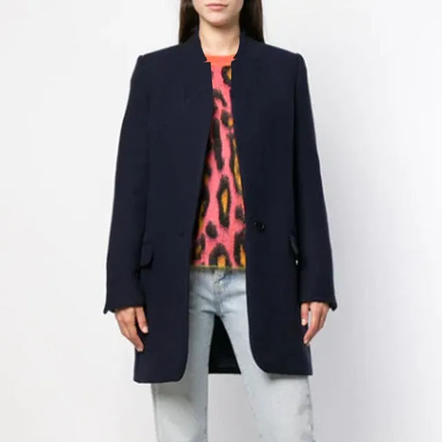 Plus Size Long Wool Coat