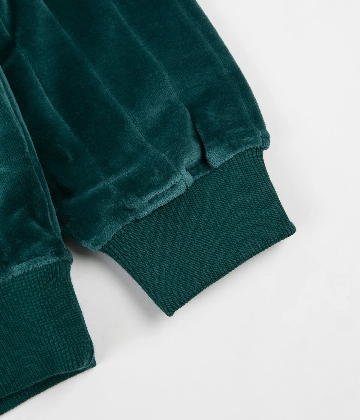 Polar Velour Zip Neck Sweatshirt - Dark Green