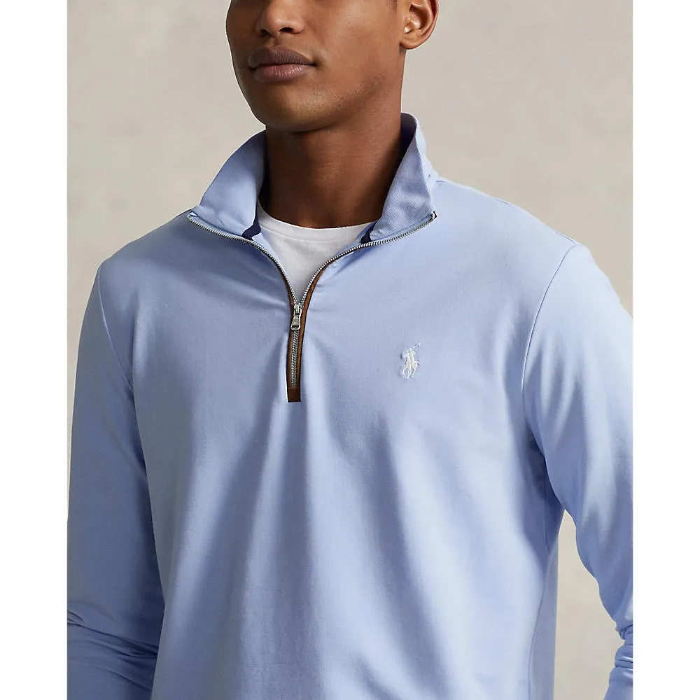 Polo Performance Ralph Lauren Fine Gauge Terry Half Zip - Elite Blue