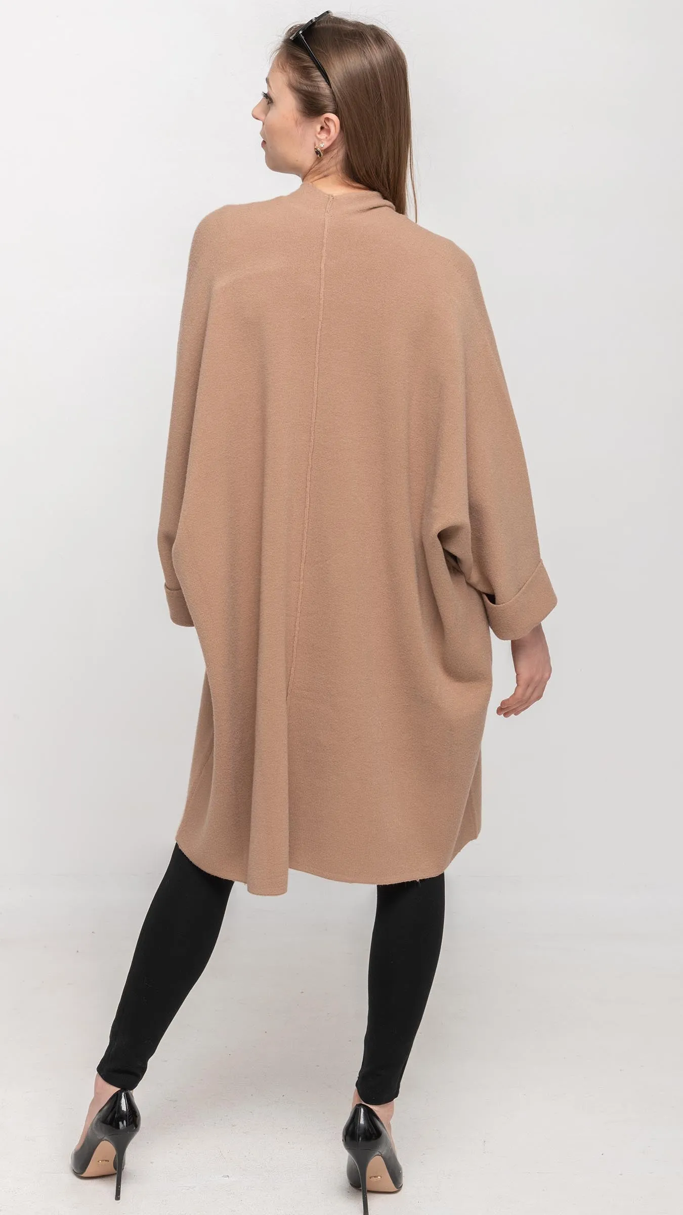 Poncho Cardigan in Khaki