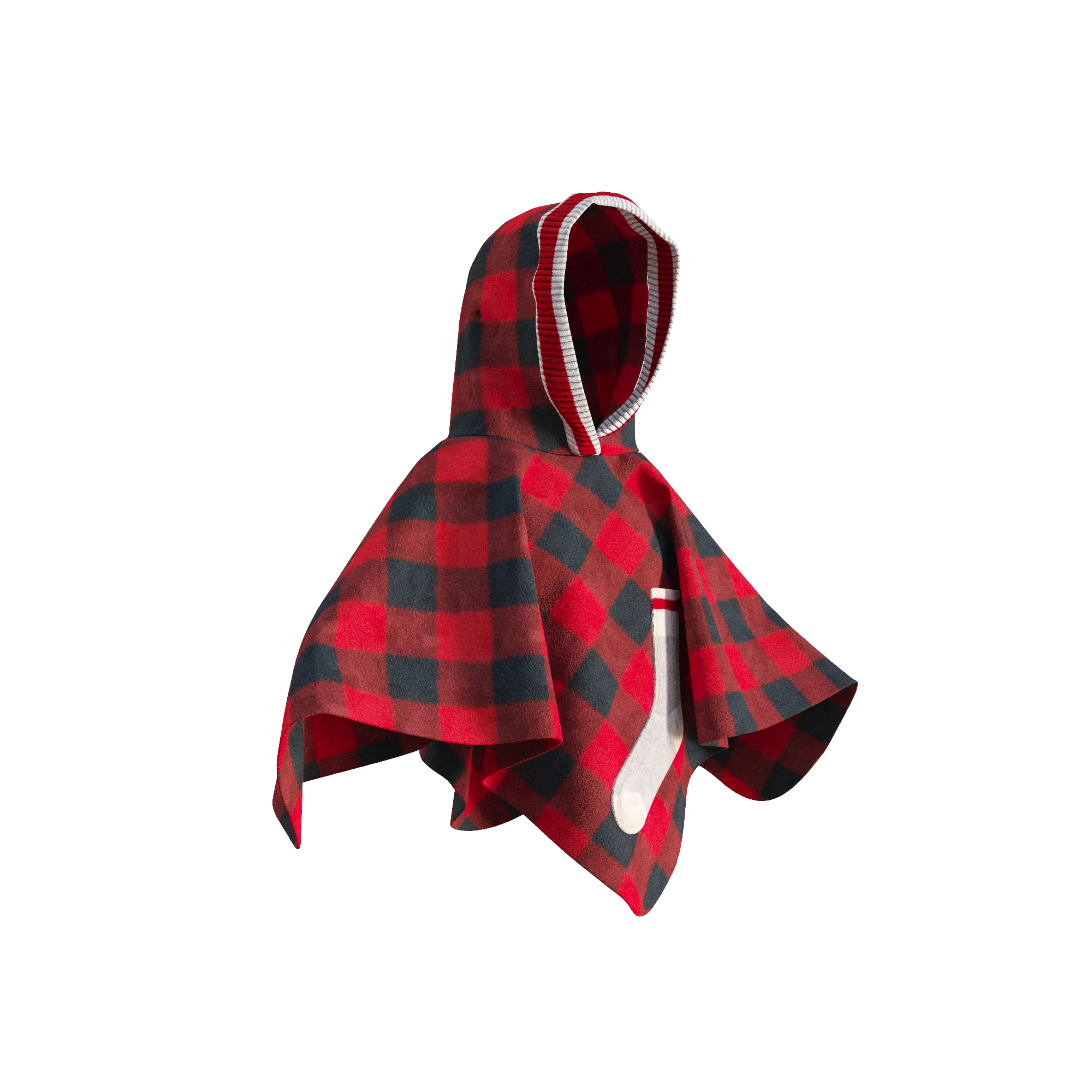 Pookie Poncho - Red Toddler/Youth Polar Fleece