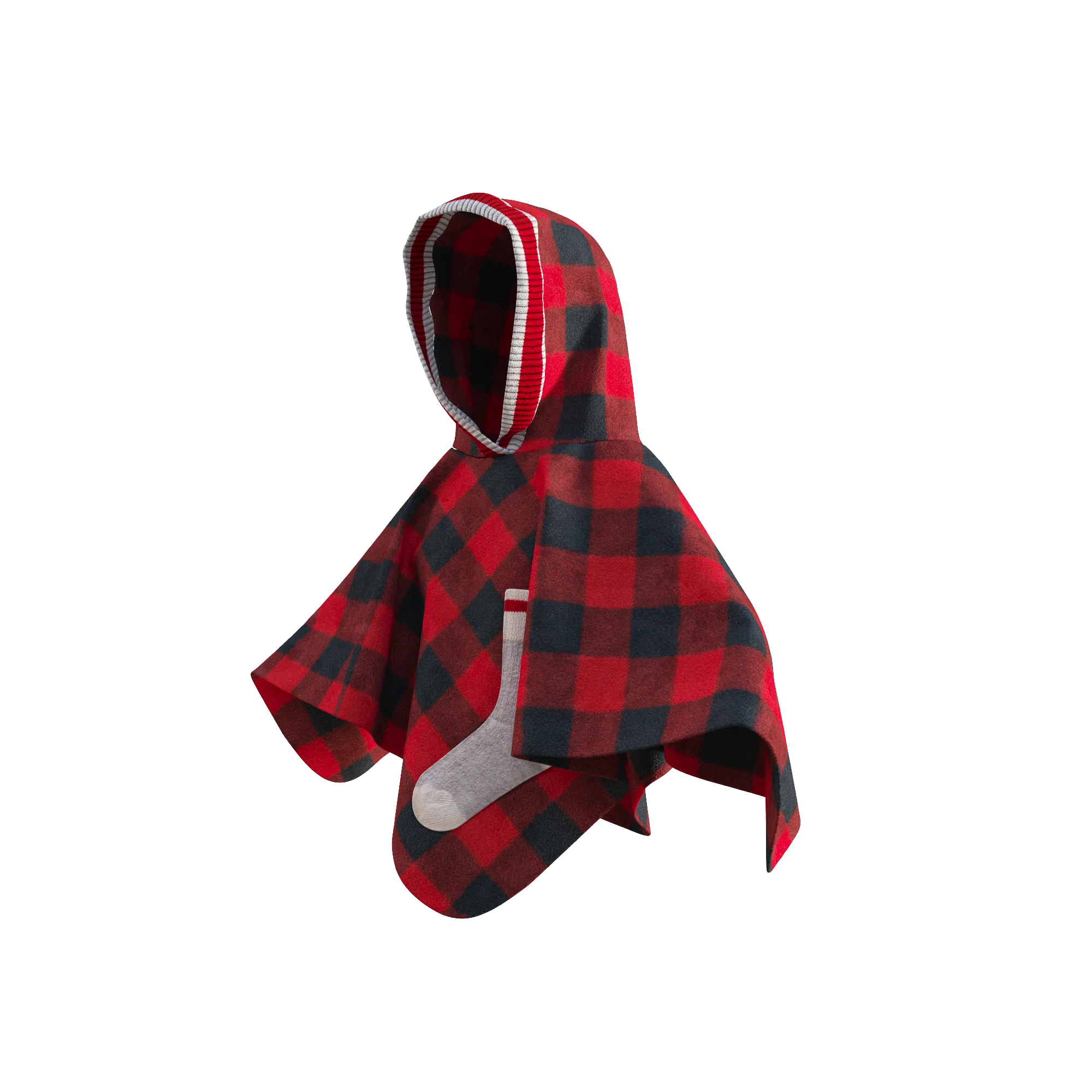 Pookie Poncho - Red Toddler/Youth Polar Fleece