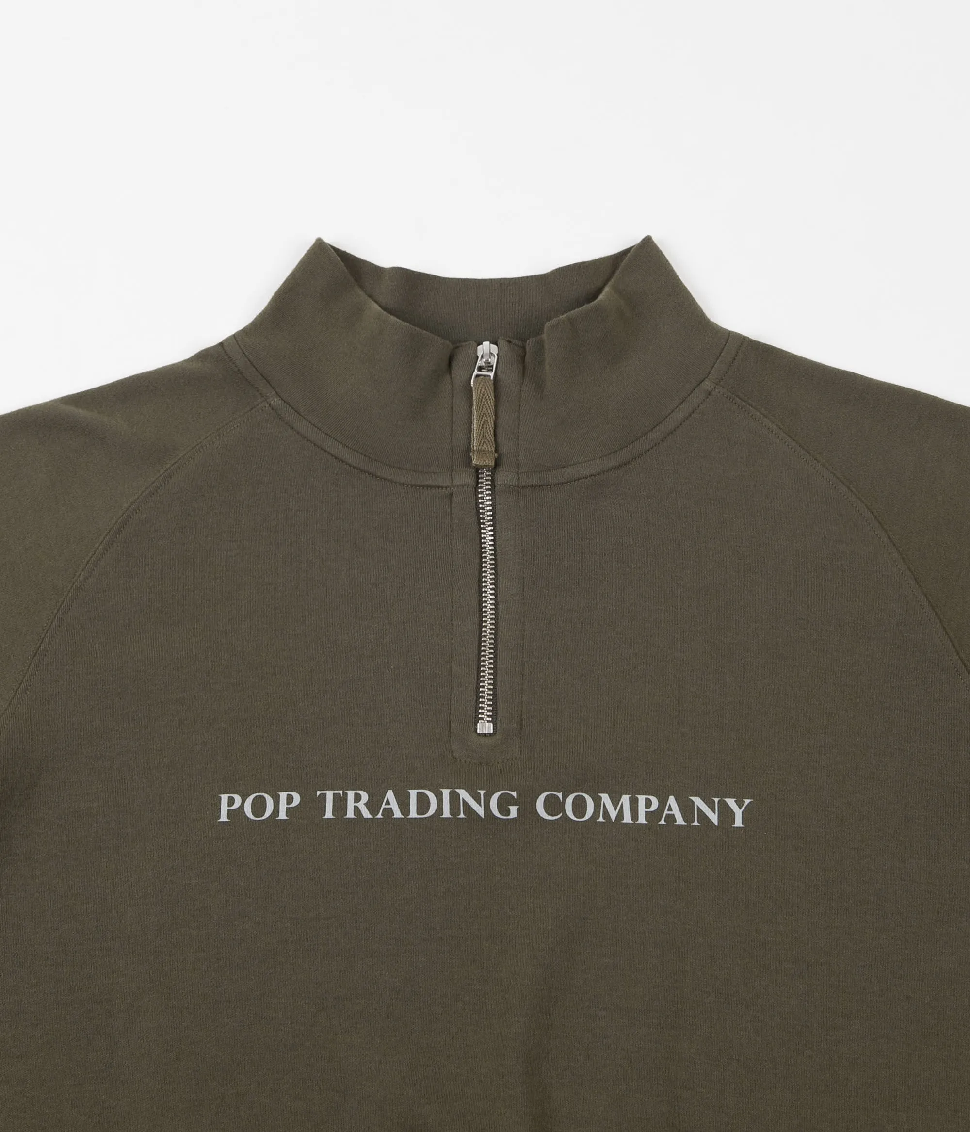 Pop Trading Company Sportswear Company Lightweight Halfzip Sweatshirt - Combat