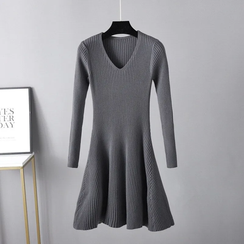 Pre Order:  A Line Knit Mini Dress