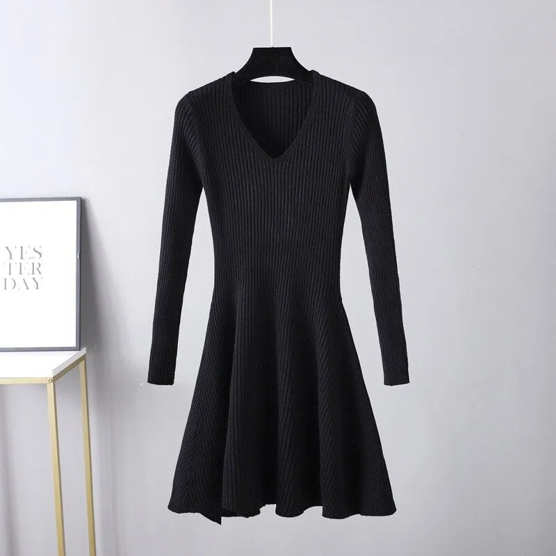 Pre Order:  A Line Knit Mini Dress