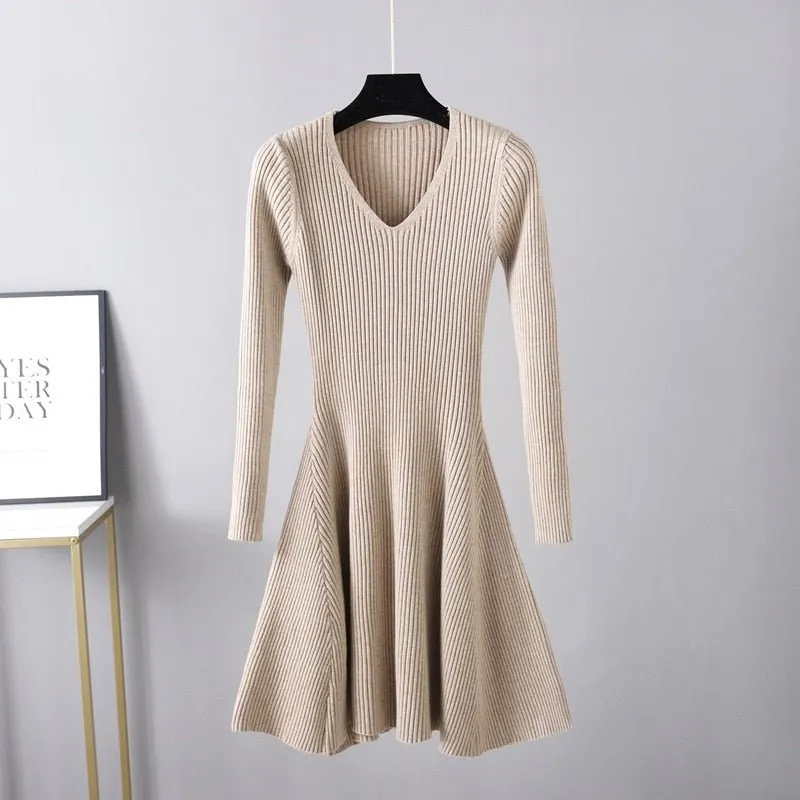 Pre Order:  A Line Knit Mini Dress