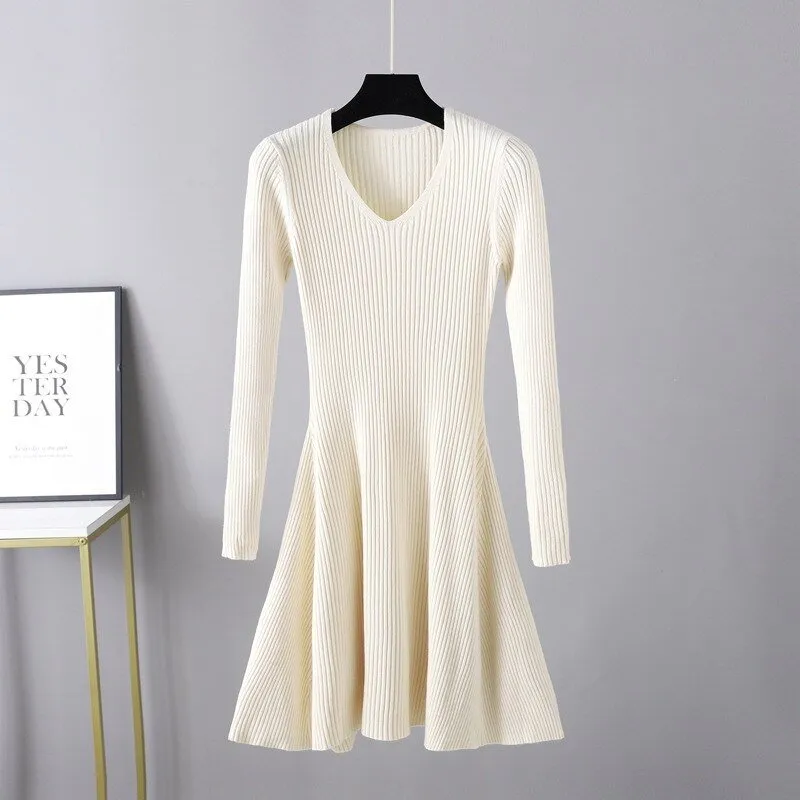 Pre Order:  A Line Knit Mini Dress