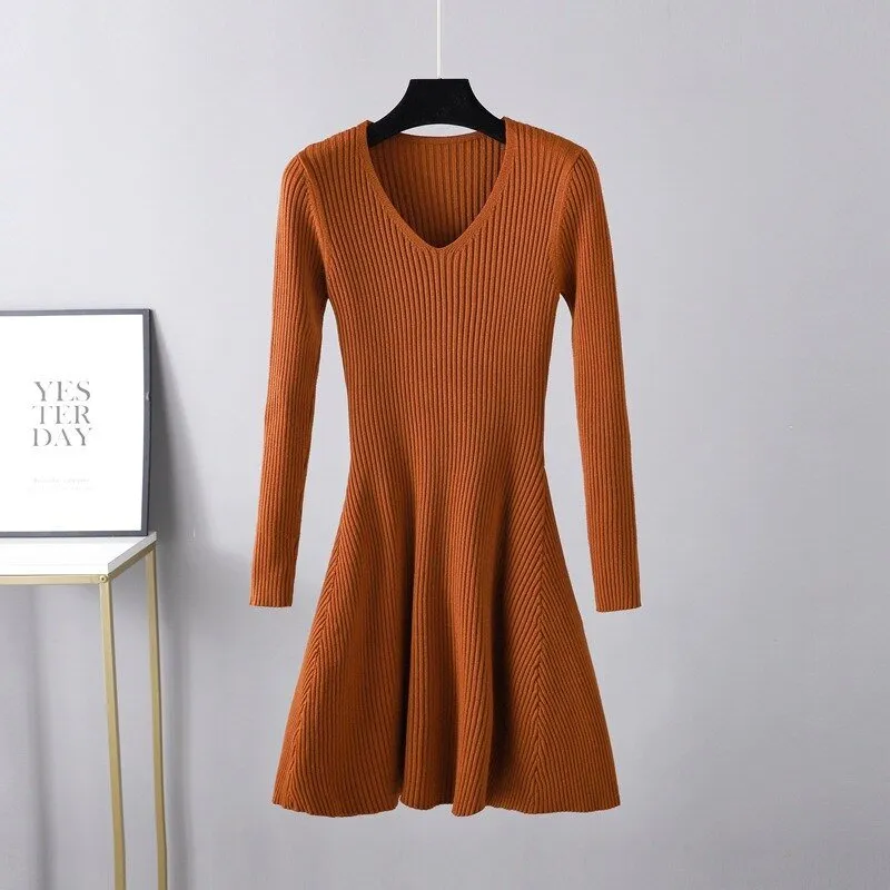 Pre Order:  A Line Knit Mini Dress