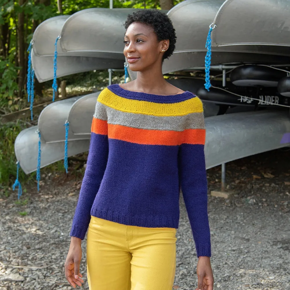 Purls of Wisdom Sweater Kit (&Make Aran) - Colorblock