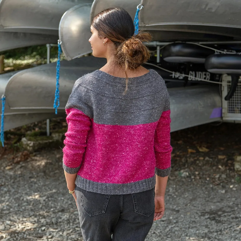 Purls of Wisdom Sweater Kit (&Make DK) - Colorblock