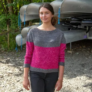 Purls of Wisdom Sweater Kit (&Make DK) - Colorblock