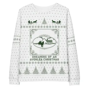 "Green Gables" White Holiday Sweatshirt