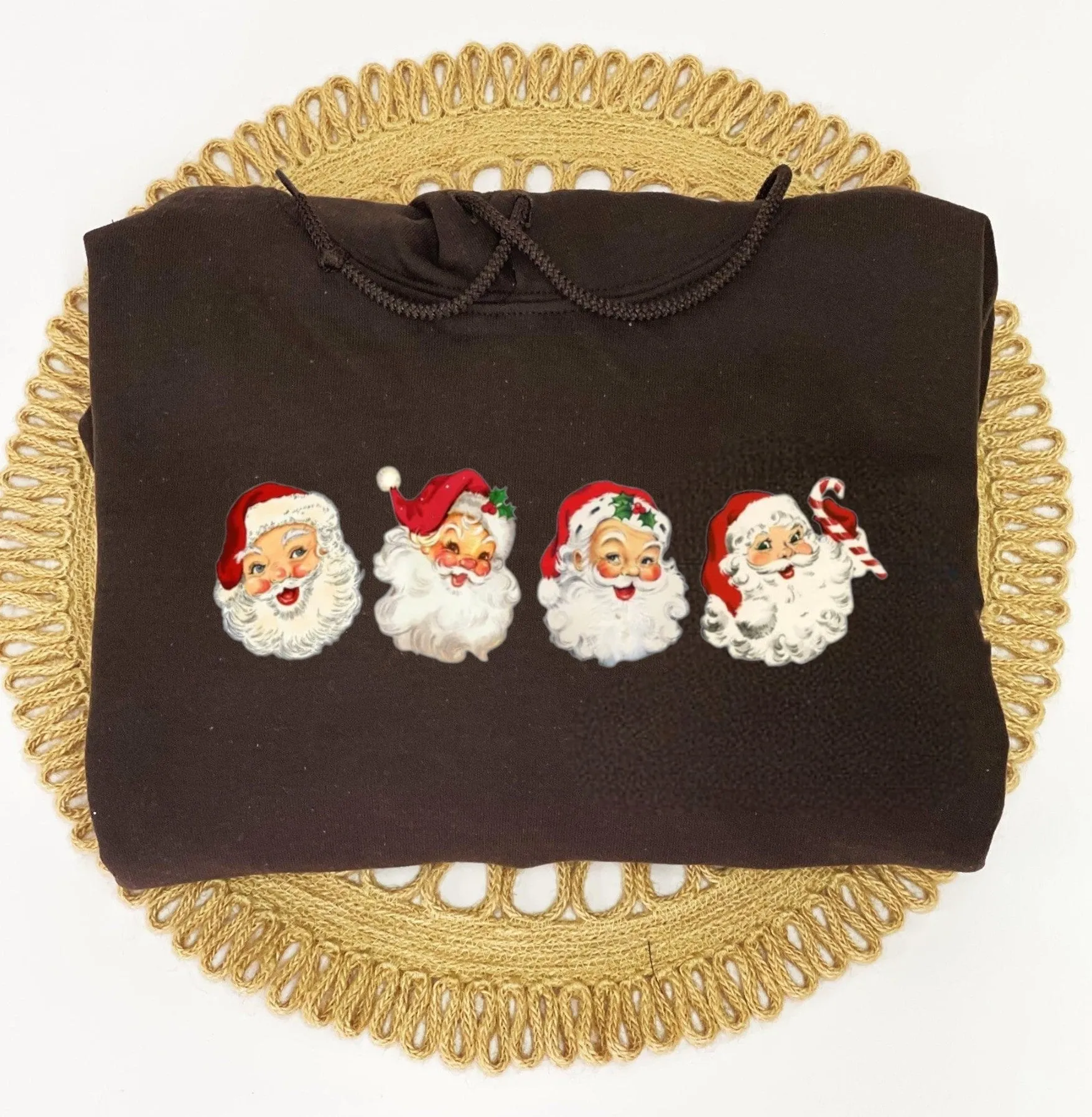 "Retro Christmas Santa" Sweatshirt - Vintage Holiday Graphic Tee for Festive Style