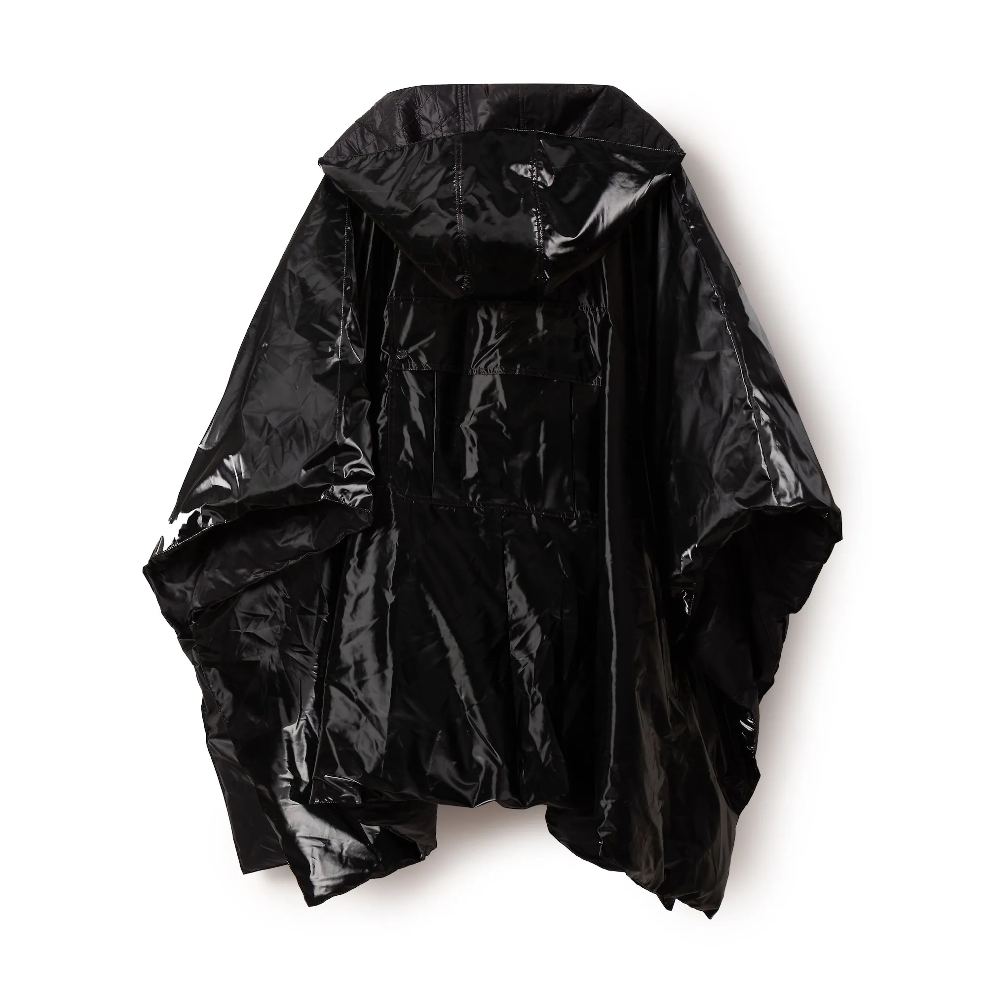 Reversible Hooded Down Poncho