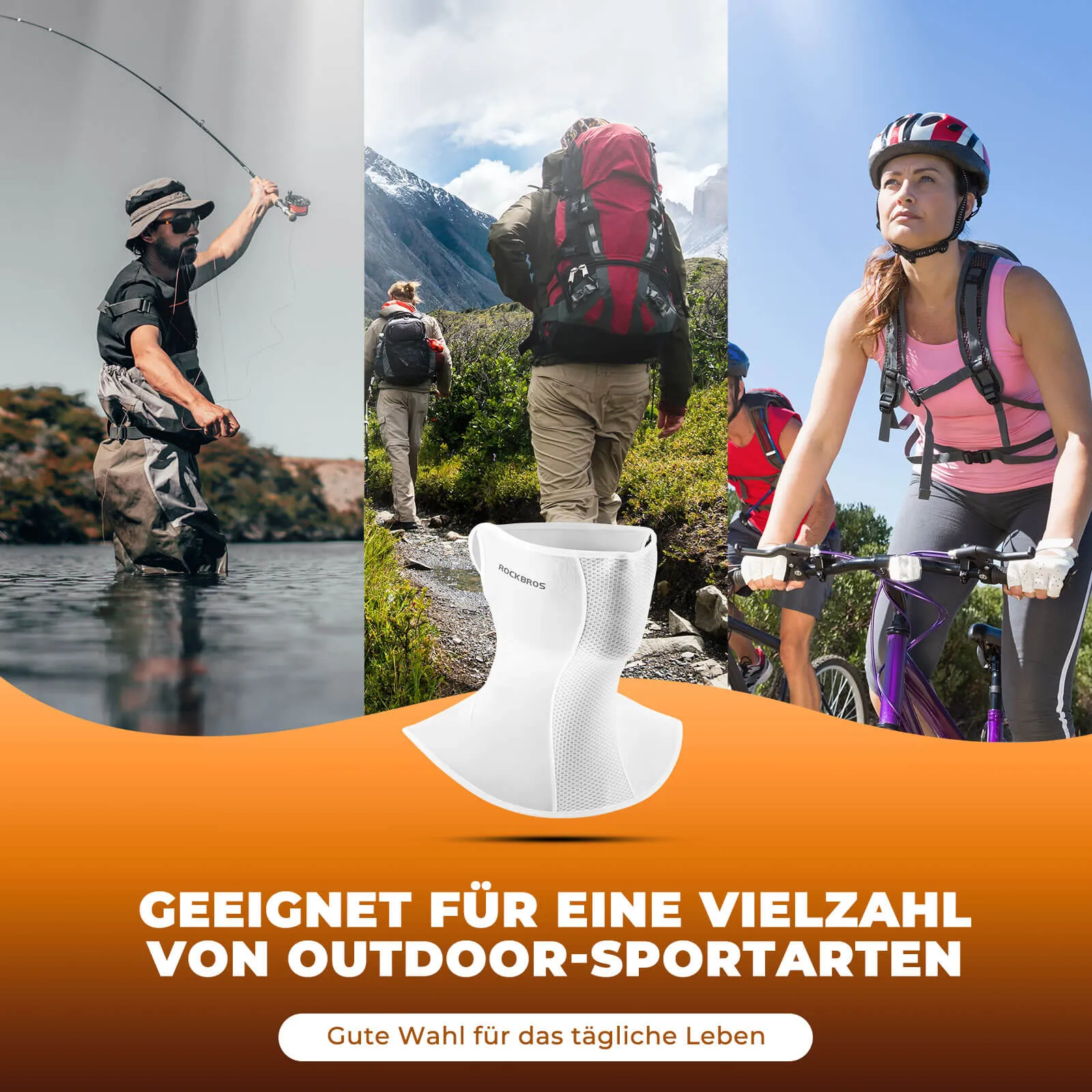 ROCKBROS Halbe Balaclava für Radfahren Sturmhaube Outdoor