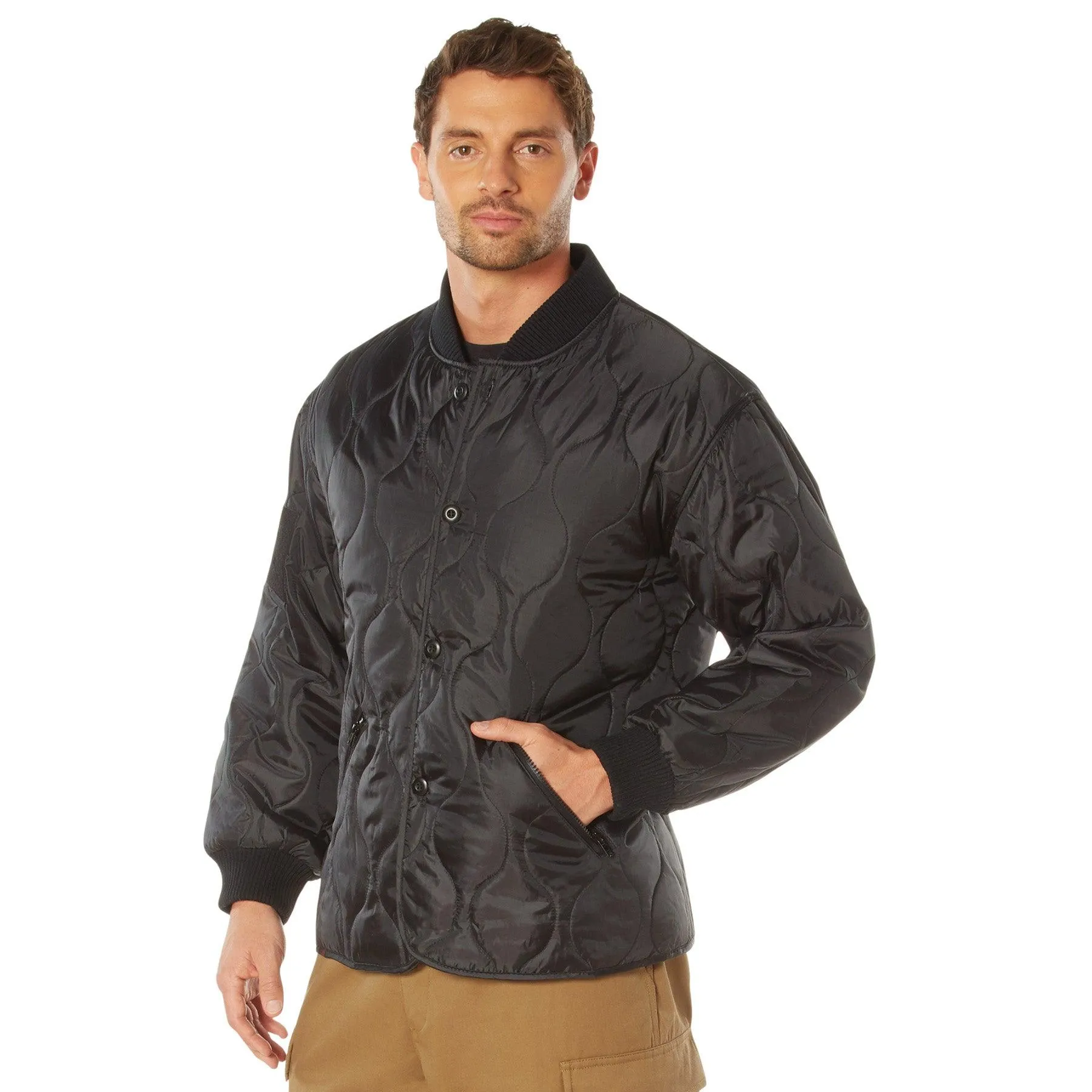 Rothco Mens Nylon Quilted Woobie Jacket