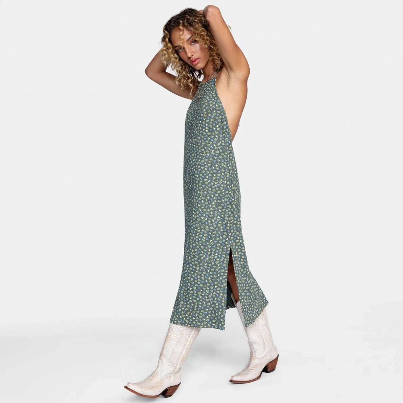 RVCA | Endless Fun Midi Dress | Cactus