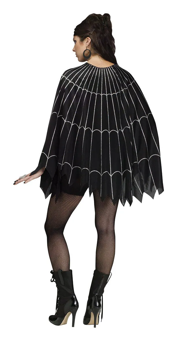 Shimmer Spiderweb Poncho Costume