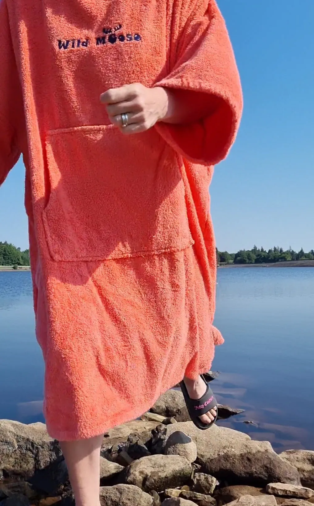 Silly Salmon - bamboo/cotton poncho towel