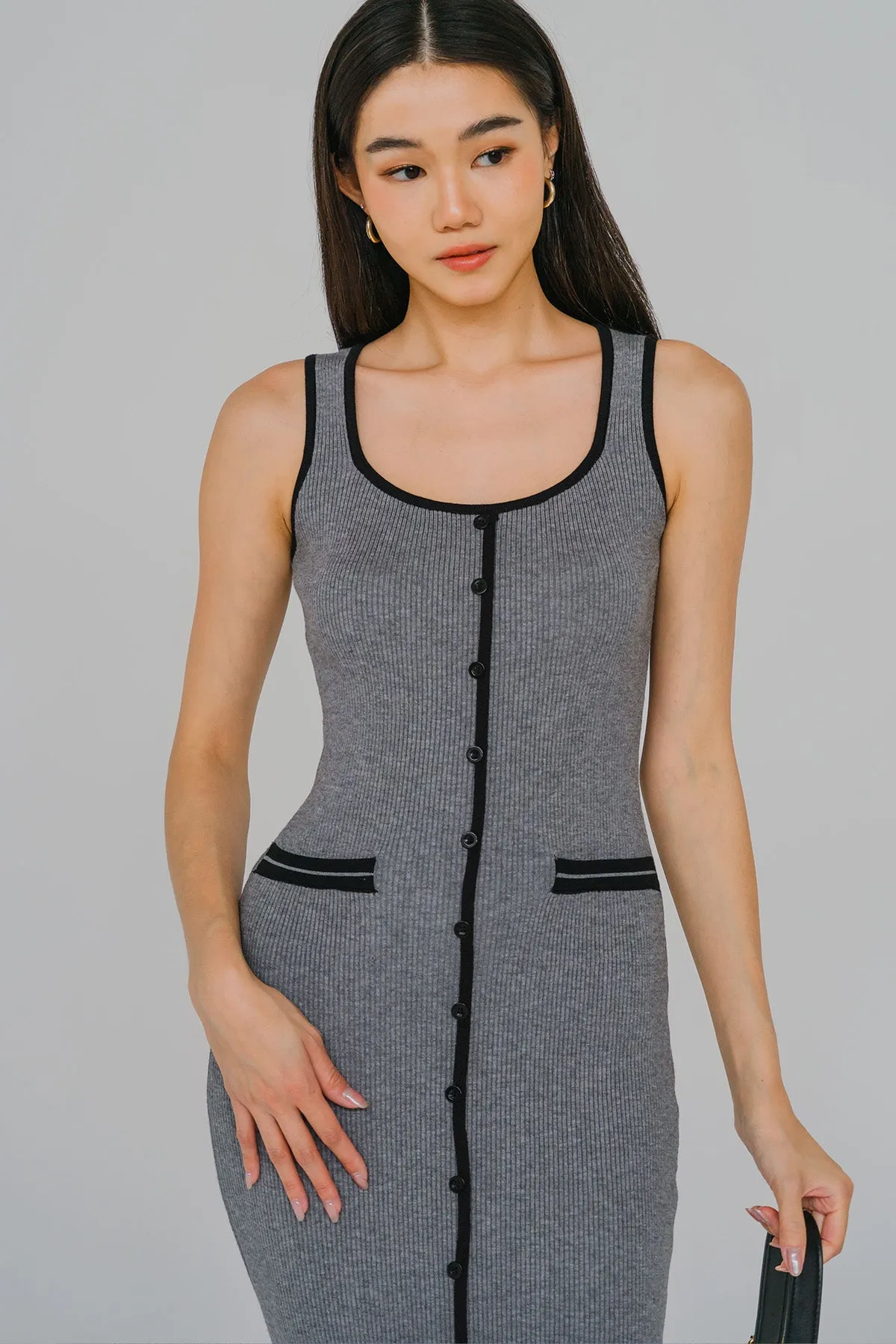 Smitten Knit Dress (Grey)