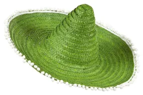 Sombrero 50cm mit Bommeln grün