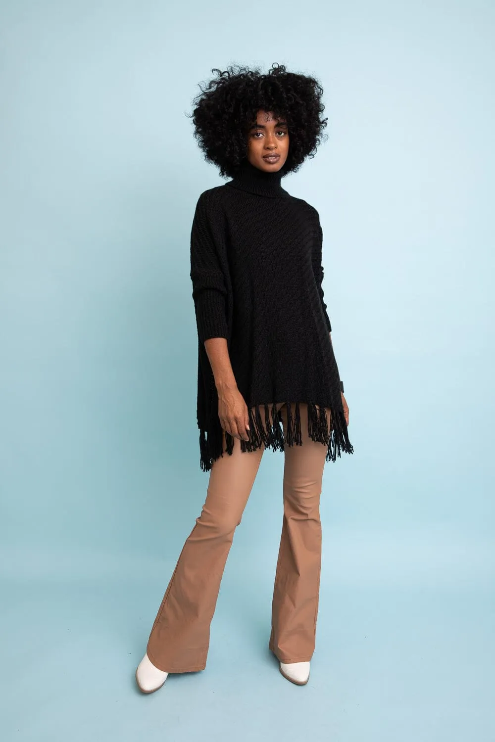 Sweater Weather Roll-Neck Poncho